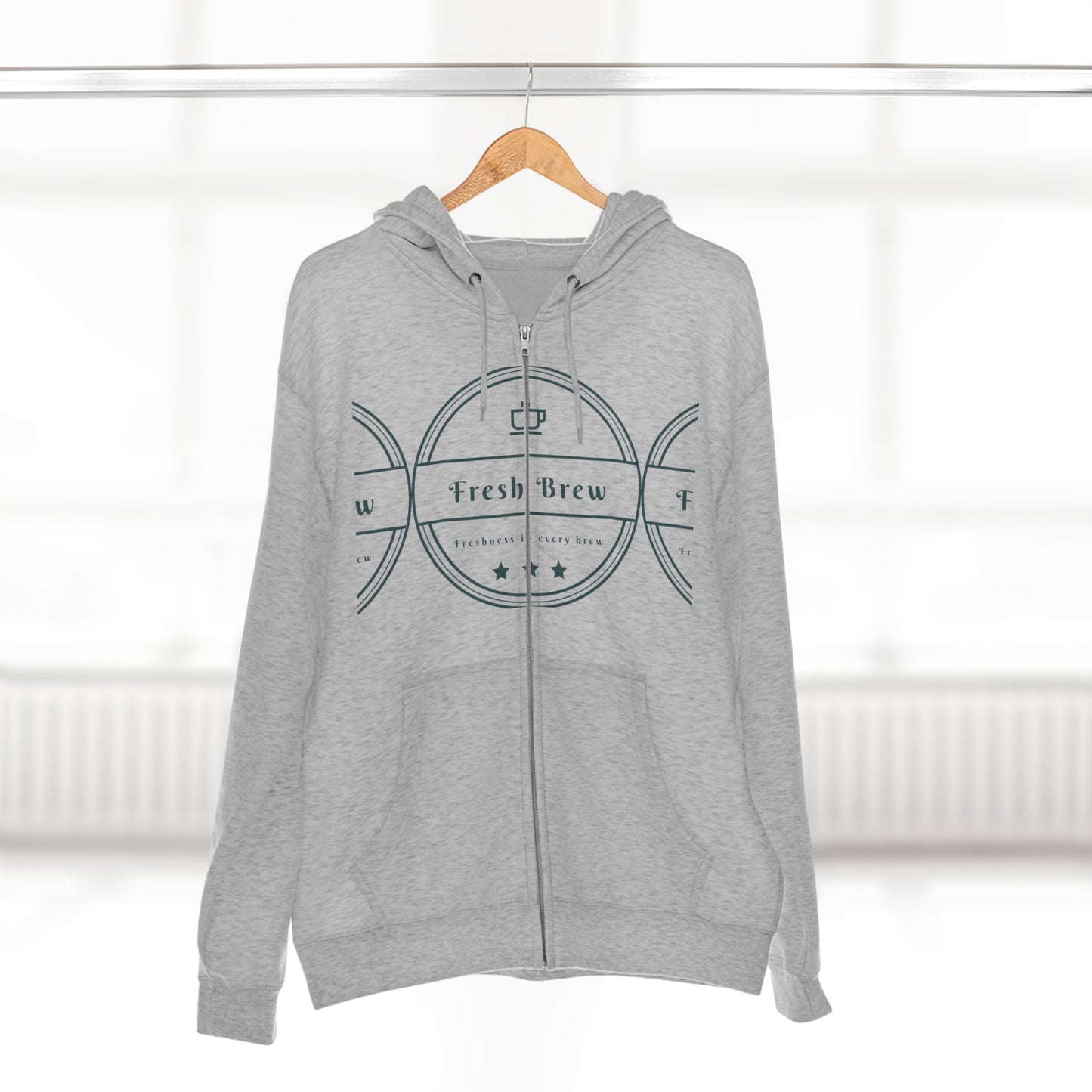 Unisex Premium FBC Hoodie mit durchgehendem Reißverschluss 