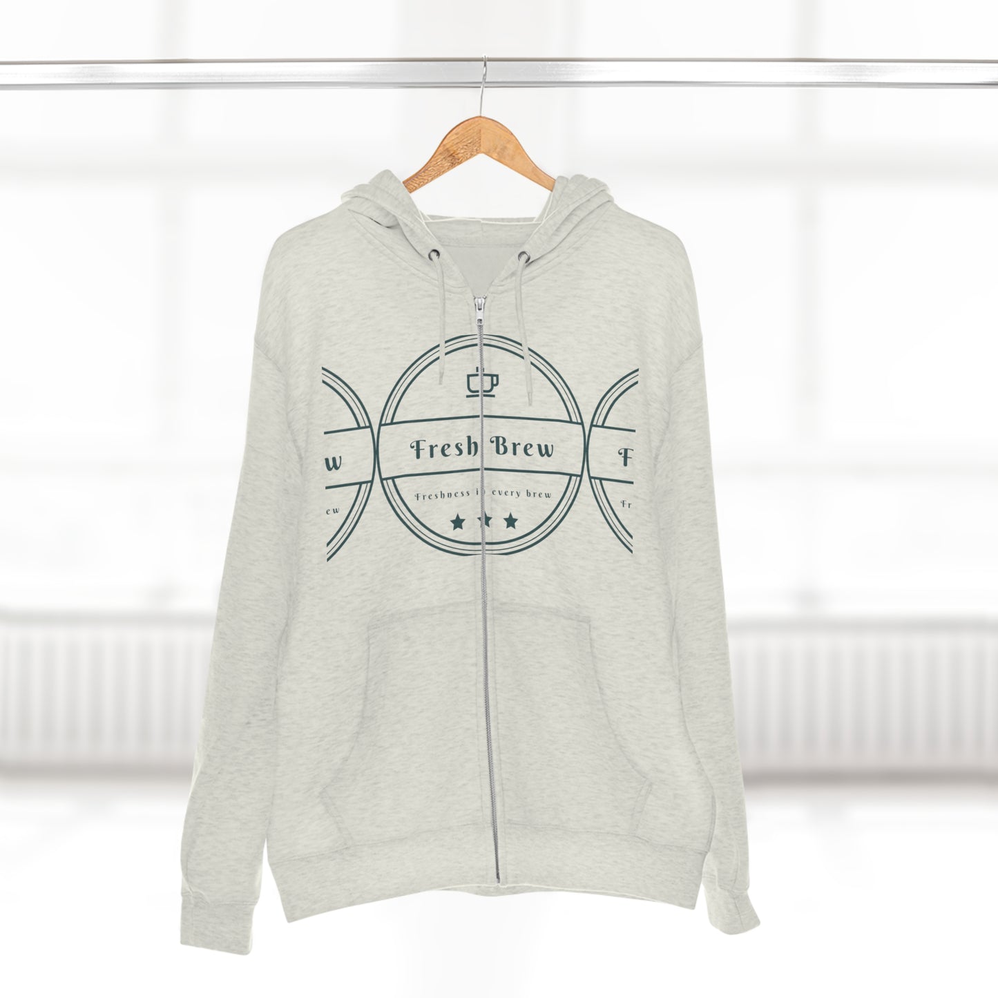 Unisex Premium FBC Hoodie mit durchgehendem Reißverschluss 