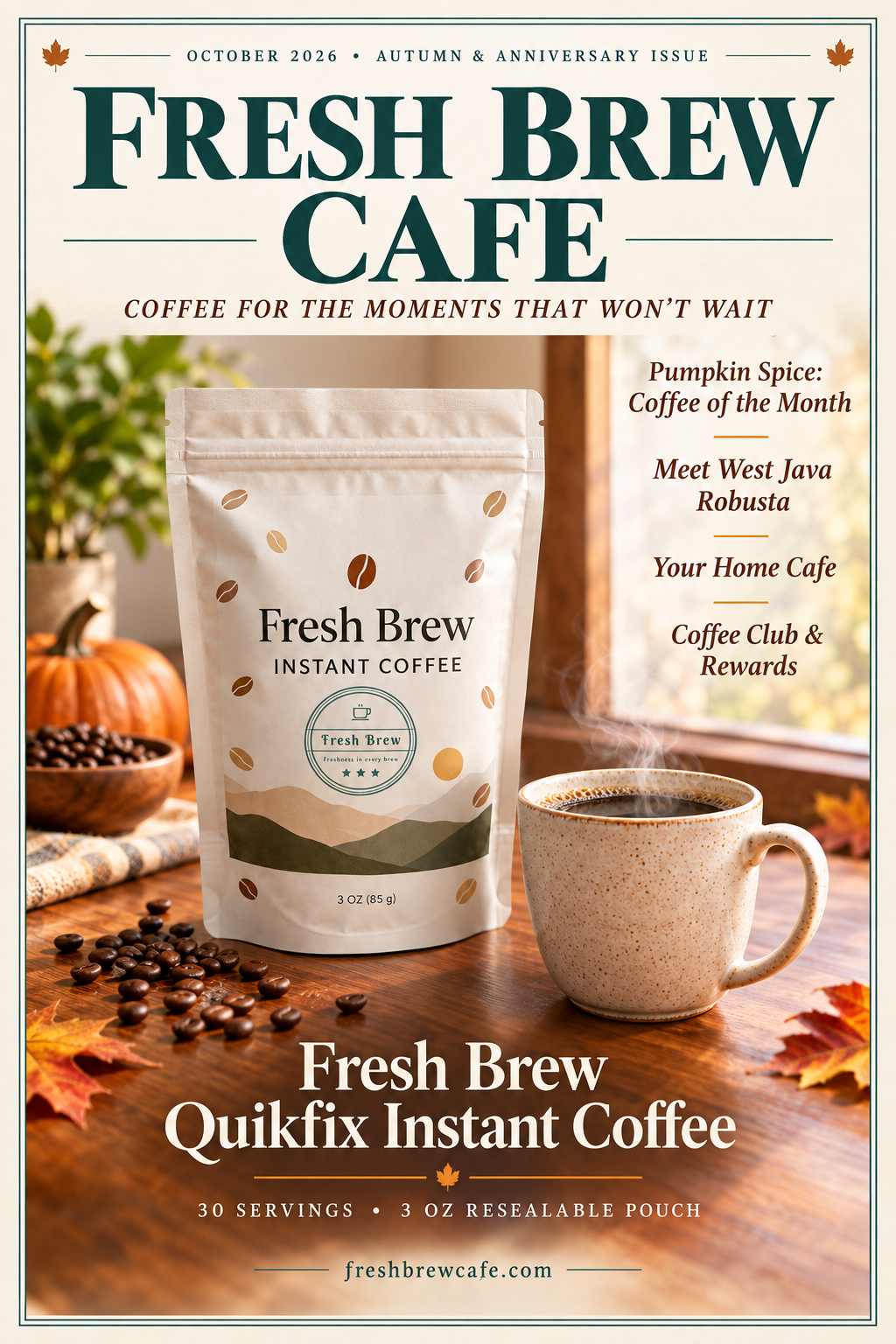 Fresh Brew Cafe Quikfix magazine cover